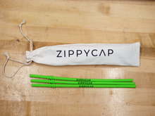 Load image into Gallery viewer, 3-Pack of Replacement Straws Green ZippyCap