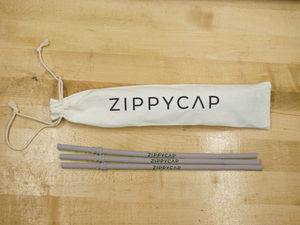 3-Pack of Replacement Straws Gray ZippyCap