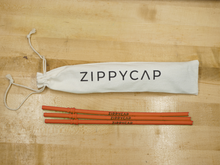 Load image into Gallery viewer, 3-Pack of Replacement Straws Orange ZippyCap